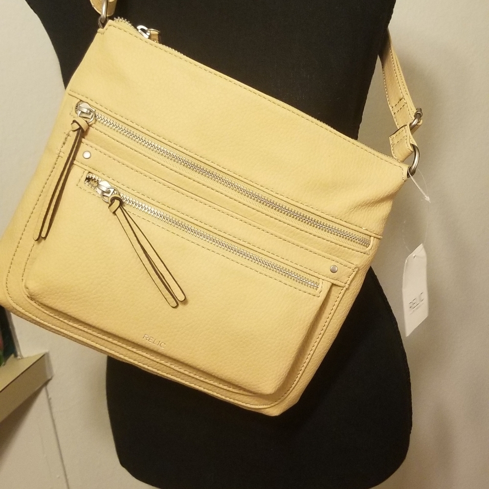 COPY - RELIC by "Fossil" crossbody daffodil NWT